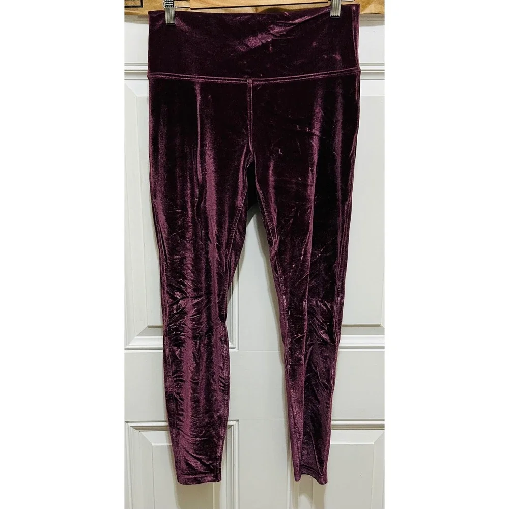 Lululemon Wunder Under High-Rise Tight 28 Crushed Velvet Plum Purple Womens‎ 10 - Picture 2 of 8